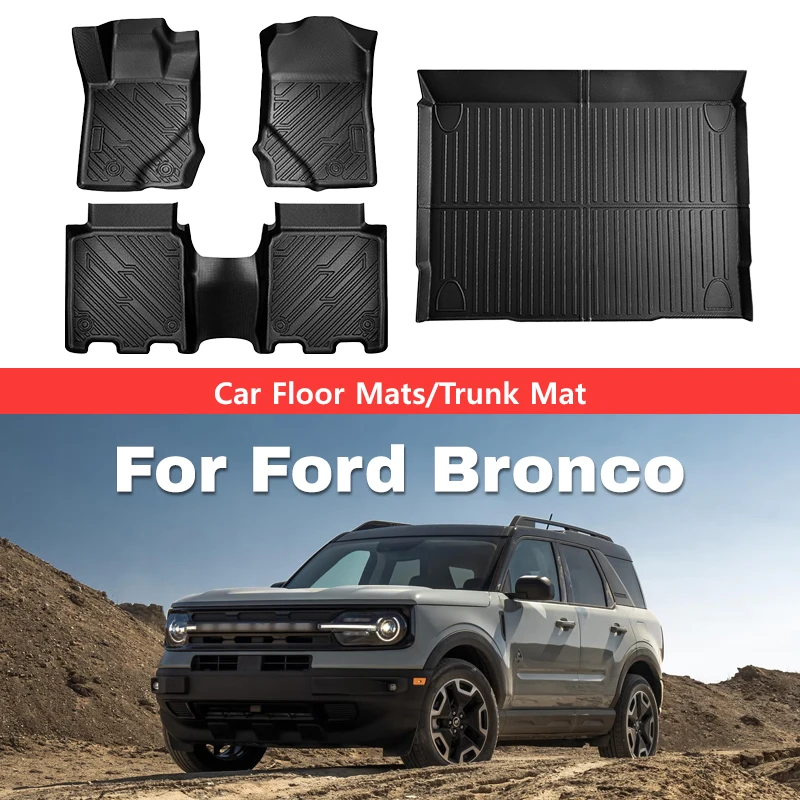 

Коврик для багажника, грузовой вкладыш для Ford Bronco 2021-2025, левый руль, водонепроницаемый, противоскользящий, устойчивый к пятнам автомобильные аксессуары