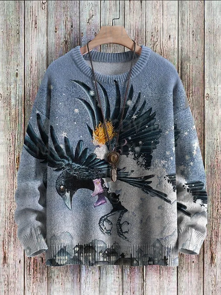 

Halloween Pumpkin Vintage Art Vibe Print Sweater Men's For Women's Pullover