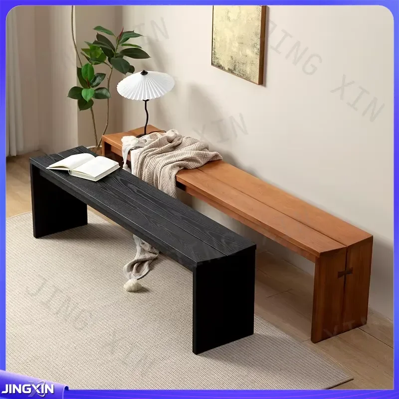 Custom for Nordic Solid Wood Bench Household Log Stool Ash Cherry Butterfly Multi Function Entryway Shoe Changing Seat