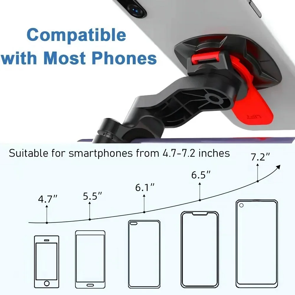 Phone Holder Rearview For Motorcycle Handbar Mirror Mount Support Shock-resistant Bicycle Scooter Bike Security Quick Lock Stand