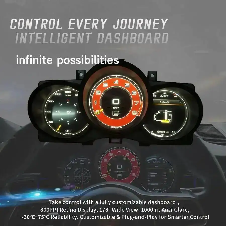 Per Porsche Macan 2014-2023 Boxster Modifica auto Interni LCD Pannello strumenti Console centrale Display prestazioni Accessor