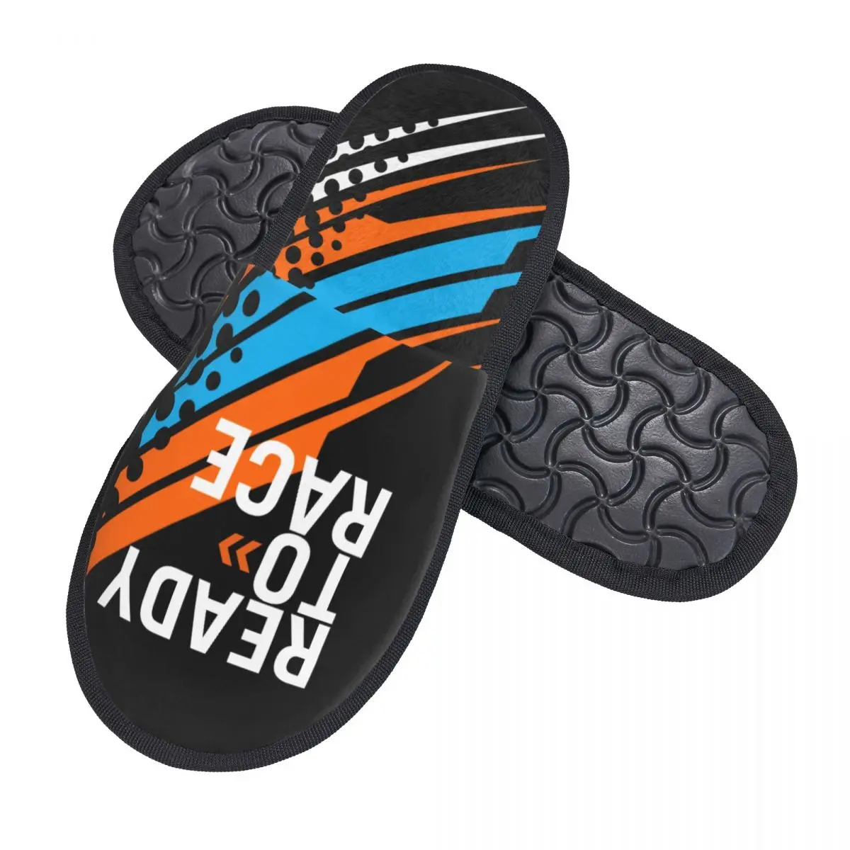 Custom Ready To Race House Slippers Soft Warm Racing Sport Motorcycle Rider Memory Foam Fluffy Slipper Indoor Outdoor Shoes