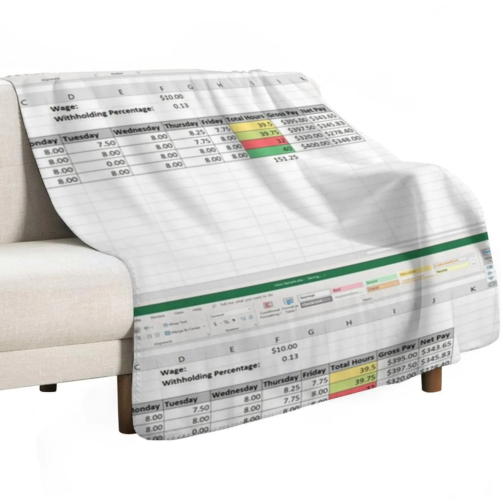 Excel spreadsheet Throw Blanket for winter Giant Sofa for babies Sofa Quilt Thermals For Travel Summer Blankets