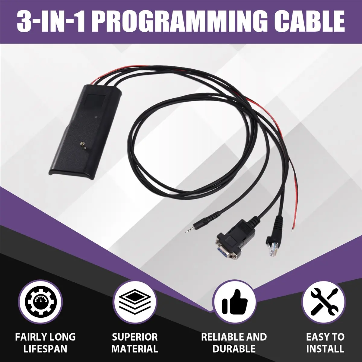 Cavo di programmazione SWXF RBB-Less per radio, walkie-talkie, GP300, CP040, CP100, CP140, GP88, GP88s, GP300, 3 in 1