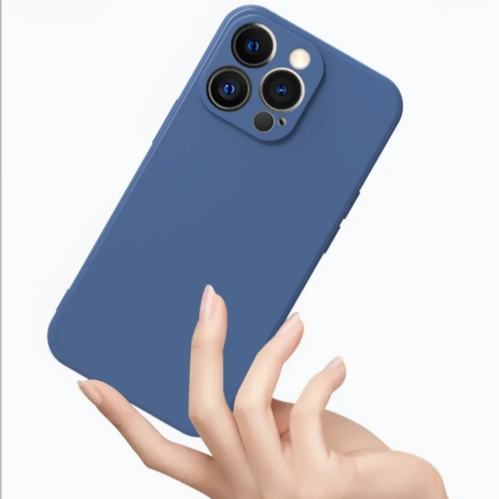 

Suitable for iPhone17/16/15/14/13/12/11 Case Straight-edge Liquid Silicone Soft Case Cube Minimalist Universal for iPhone X/XS