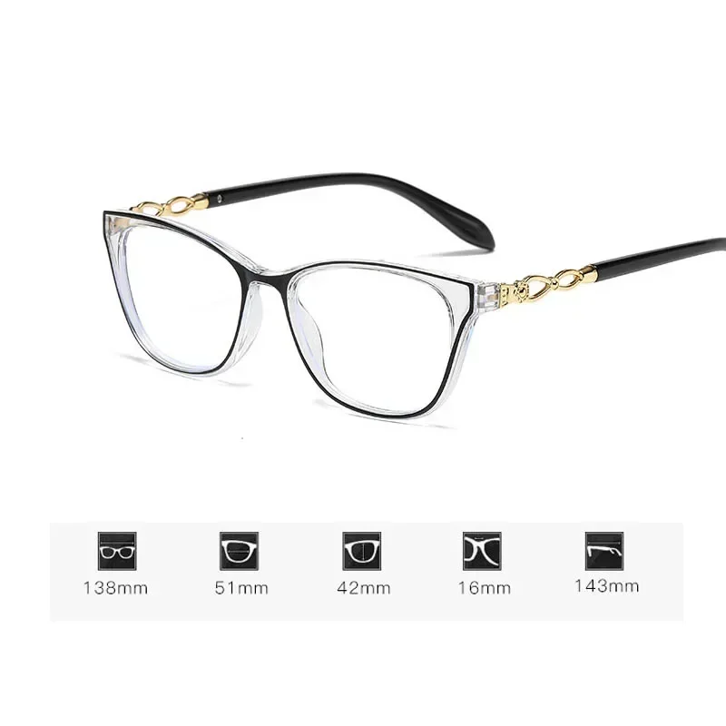 Модные женские очки для дальнего видения, винтажные очки для чтения «кошачий глаз», модные женские очки в оправе по рецепту с диоптриями + 2,5