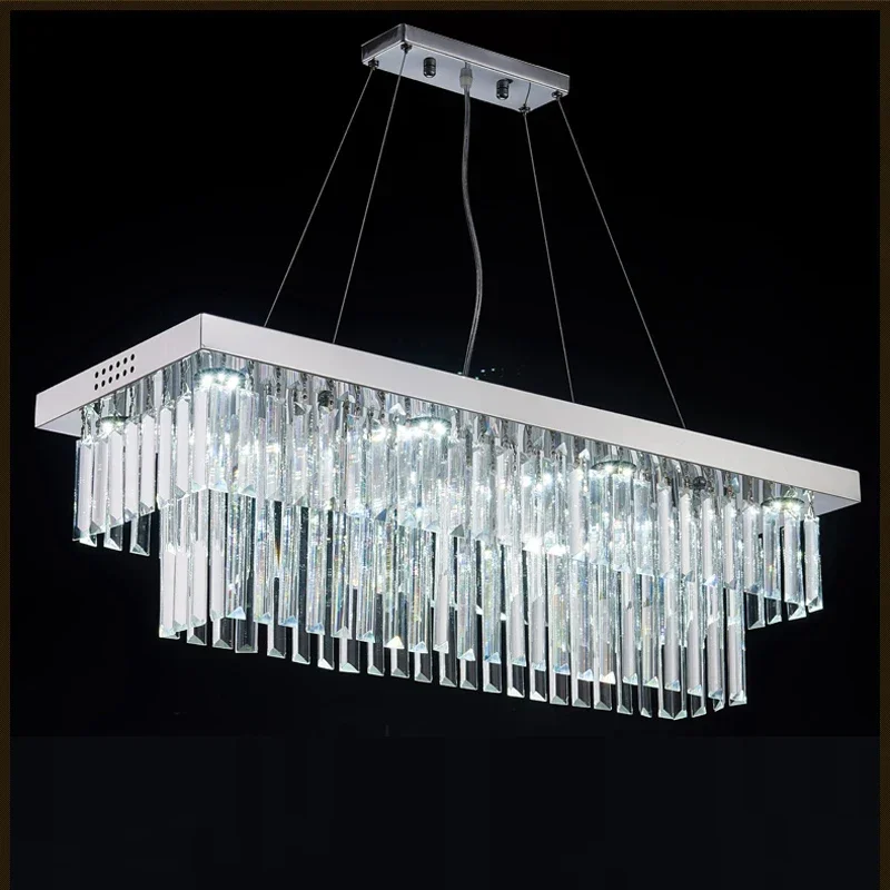 Two Layers Crystal Pendant Chandelier Modern Lamp AC110V 220V Lustre LED Dinning Room Hanging  Bar Lights
