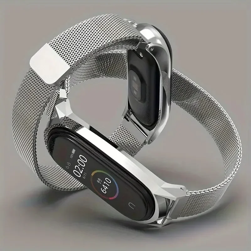 �y�Z�[�����zXiaomi Mi Band 6 5 4 3�p�~���l�[�[���[�v�X�g���b�v �X�e�����X�X�`�[�����}�O�l�b�g���u���X���b�g Mi Band 5 6�p���^�����X�g�o���h Mi Band 4 3�p