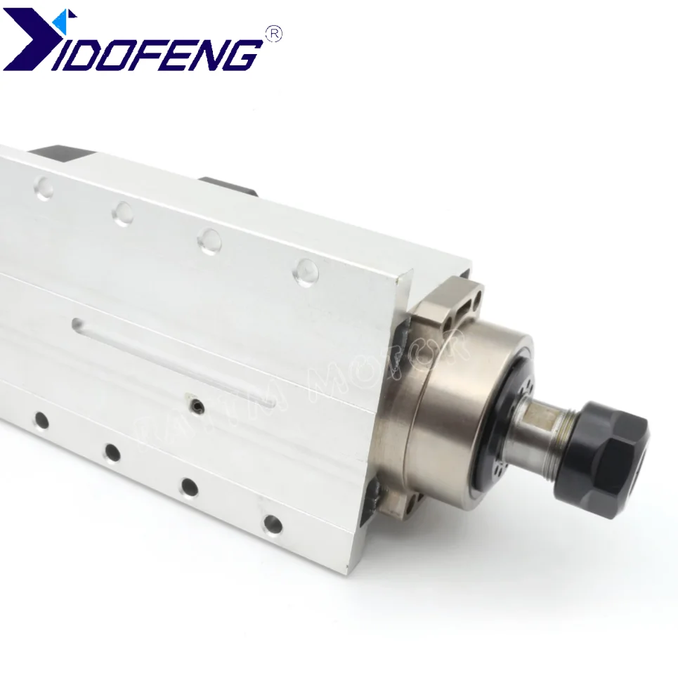 YIDOFENG 2.2kw ER20 220V Air Cooled Spindle Motor 24000rpm Runout off 0.01mm + 2.2KW Inverter VFD CNC Router Milling Kit