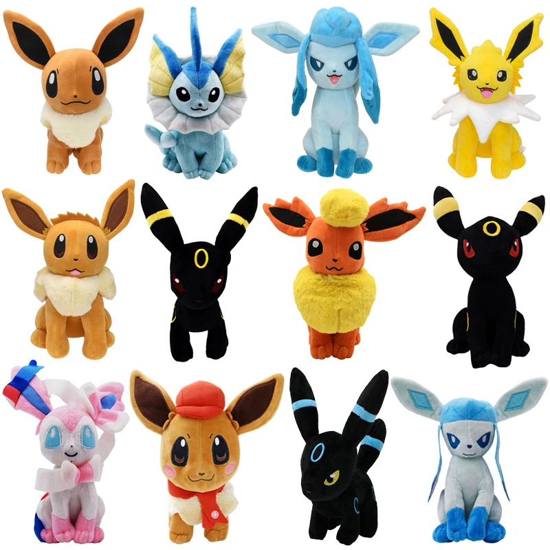 

Мягкие плюшевые игрушки Pokemon Eevee Umbreon Vaporeon Sylveon Jolteon Kawaii Flareon Icy Мягкие игрушки Плюшевые игрушки подарок