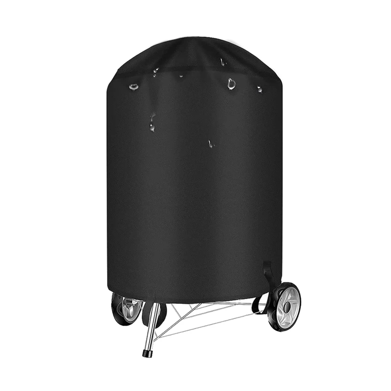Grill Cover For 22 Inch Charcoal Kettle Outdoor Waterproof BBQ Cover For 22 Inch Charcoal Kettle Grills Black