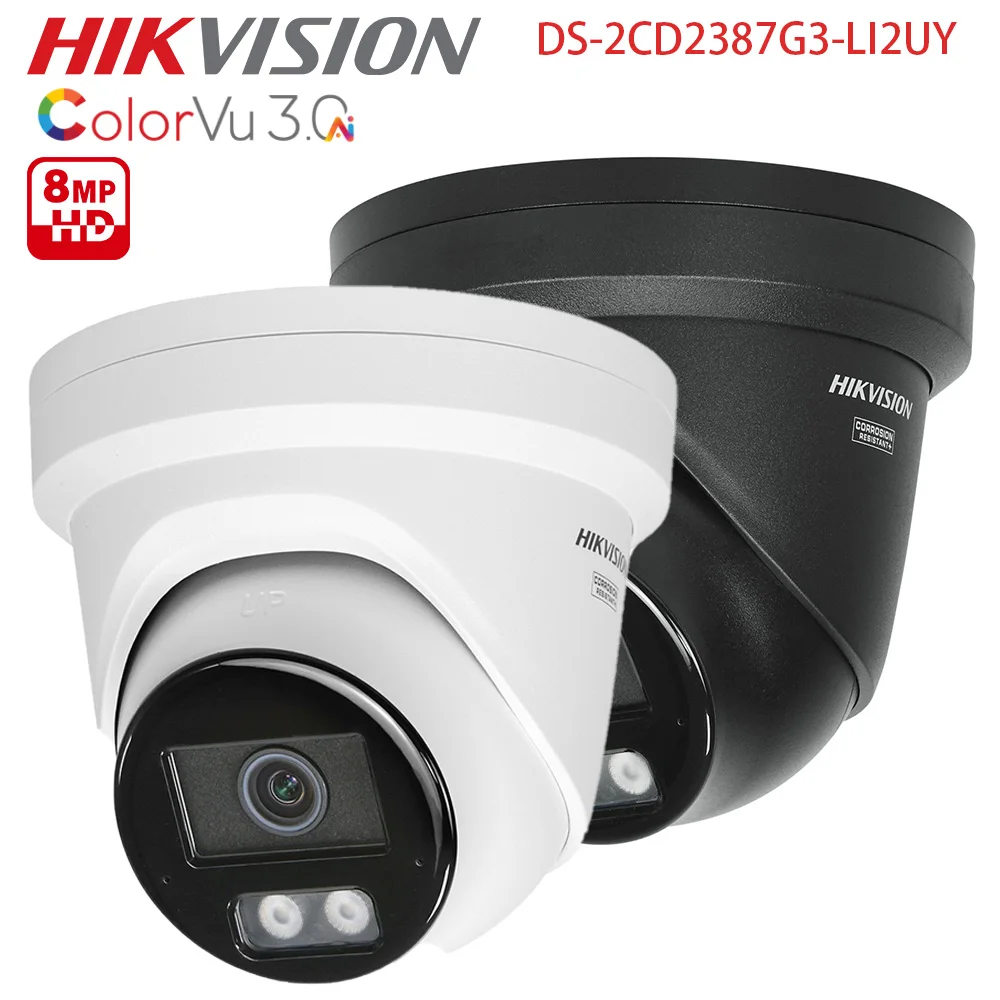 

IP-камера Hikvision ColorVu3.0 8 МП 4K с 2 микрофонами, интеллектуальной гибридной подсветкой, матрицей 1/1.8" CMOS, модель DS-2CD2387G3-LI2UY
