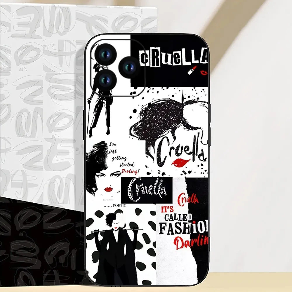 Disney Film Cruella Phone Case For iPhone 11 12 13 14 15 Mini Pro XS Max X S Plus XR Shell