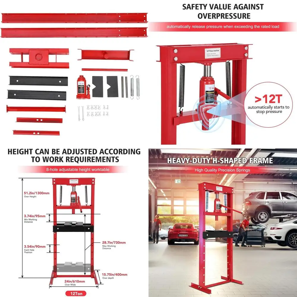 

Мощный гидравлический пресс на 12 тонн для гибки, выпрямления и авторемонта