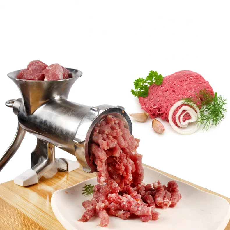 

Stainless steel meat grinder, manual household sausage, hand shaking sausage grinder, sausage mixer, and filling grinder