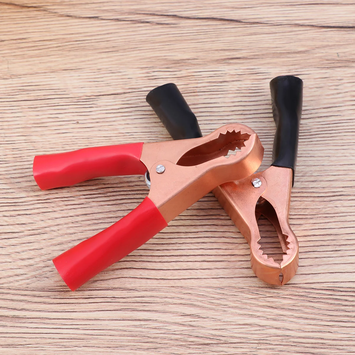 

2pcs Electric Clamps Heavy Duty Alligator Clips For Cable Automotive Charging Insulated Connector Tools