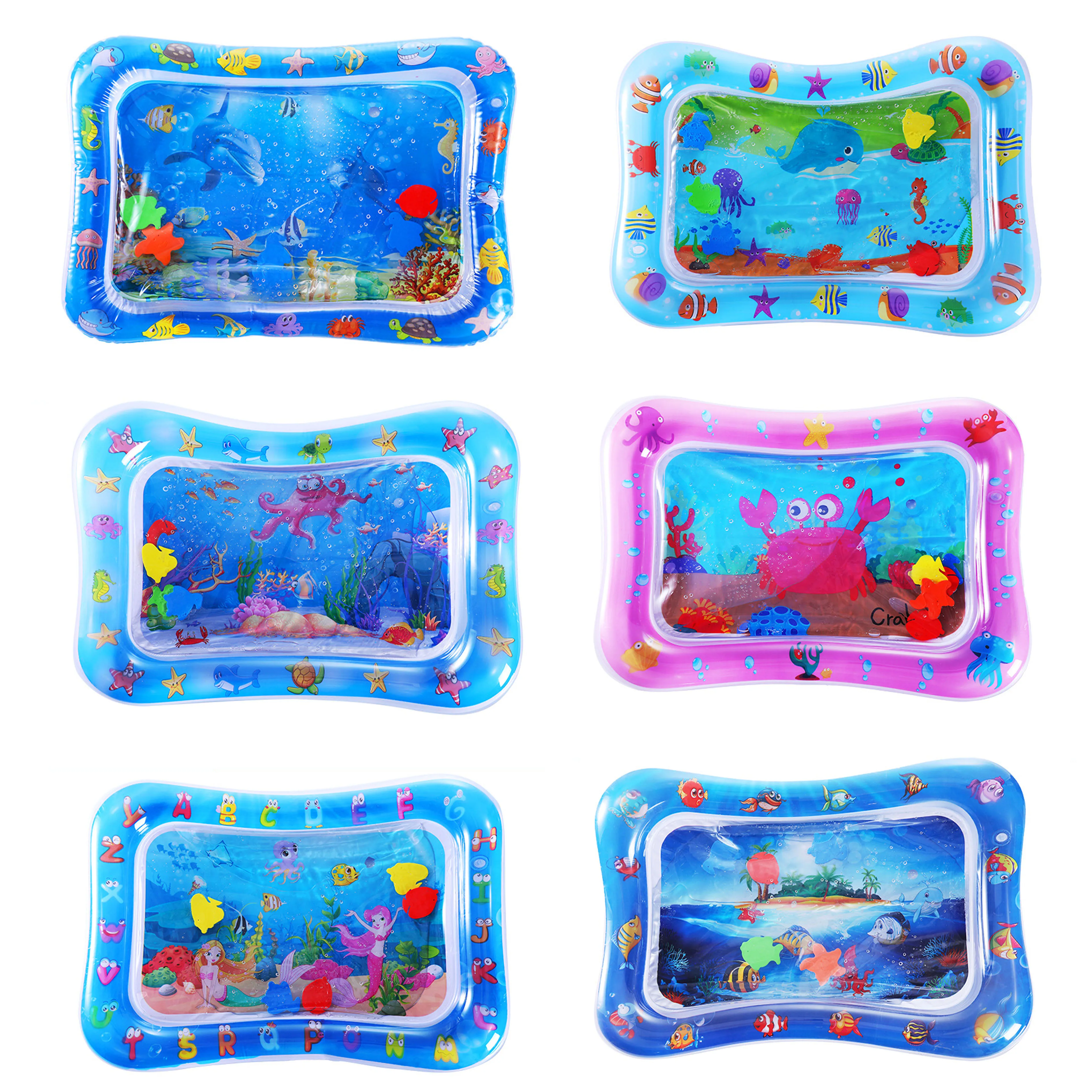 

Надувной водный игровой коврик из ПВХ для малышей, подушка для раннего образования, детский напольный коврик, подарок для мальчиков и девочек, игровой коврик