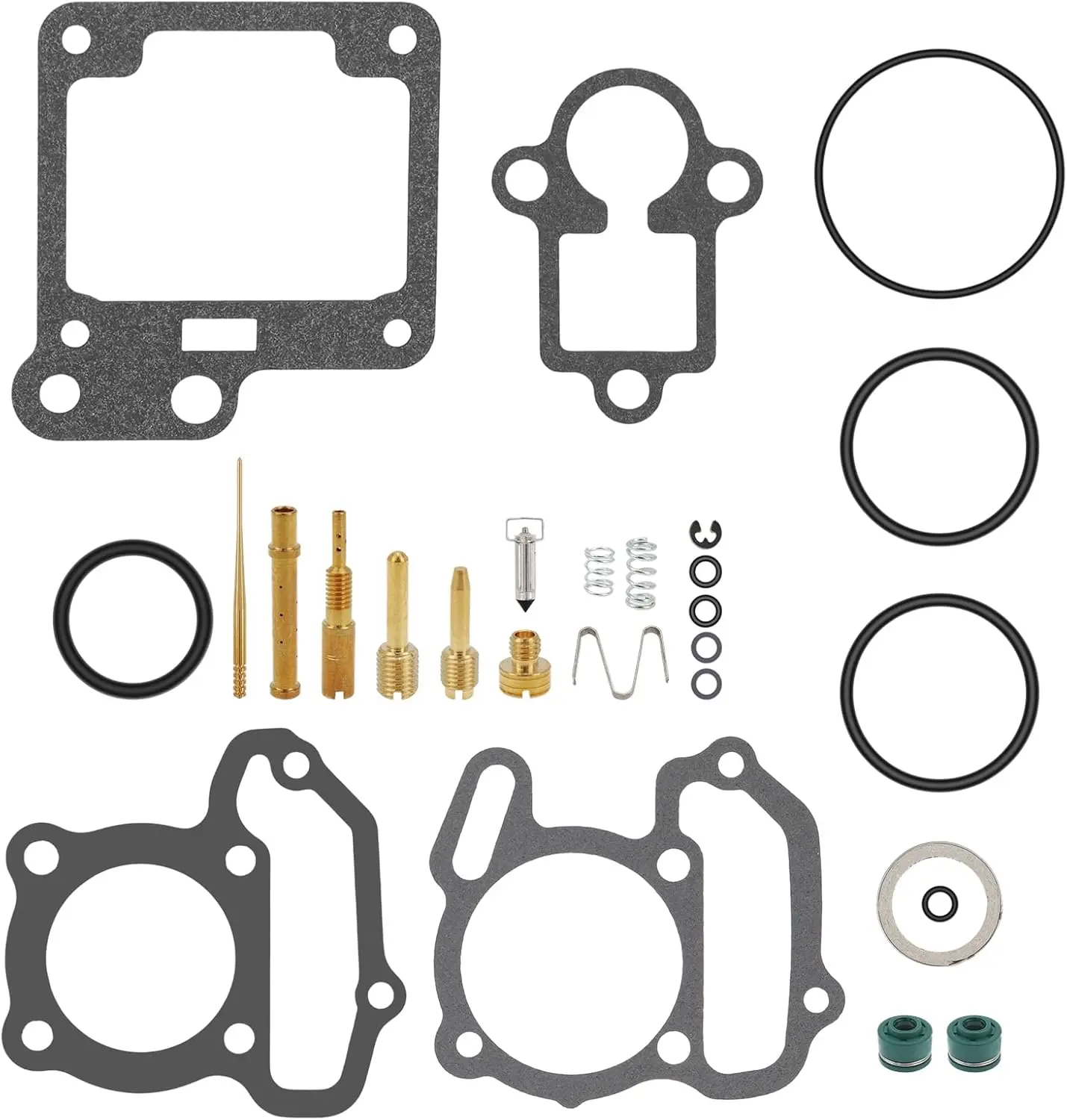 Carburetor Carb Rebuild Kit Repair and Top End Head Gasket Kit for Yamaha Raptor 80 YFM80 2002-2008