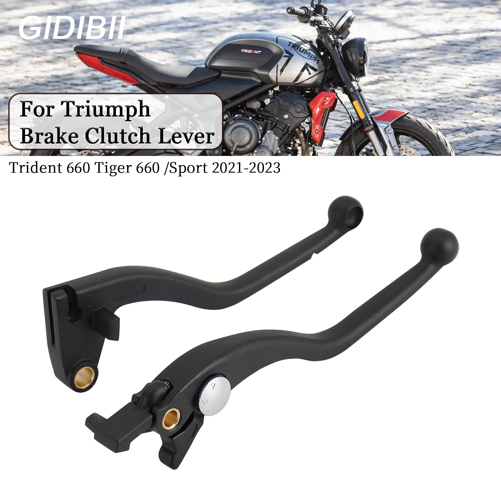 

Door Handle Motorcycle Brake Lever Clutch Lever Left and Right Handlebar For Triumph Trident 660 Tiger 660 /Sport 2021 2022 2023