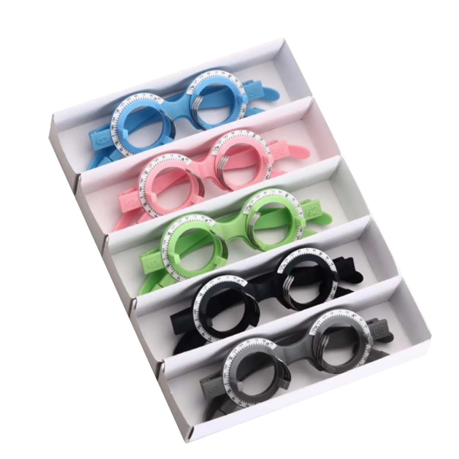 

PD58-66mm Glasses Optometry Trial Frame, Ultra-Light Optometry Frame Pupil Distance Adjustable Multifunctional Optical Store Equ