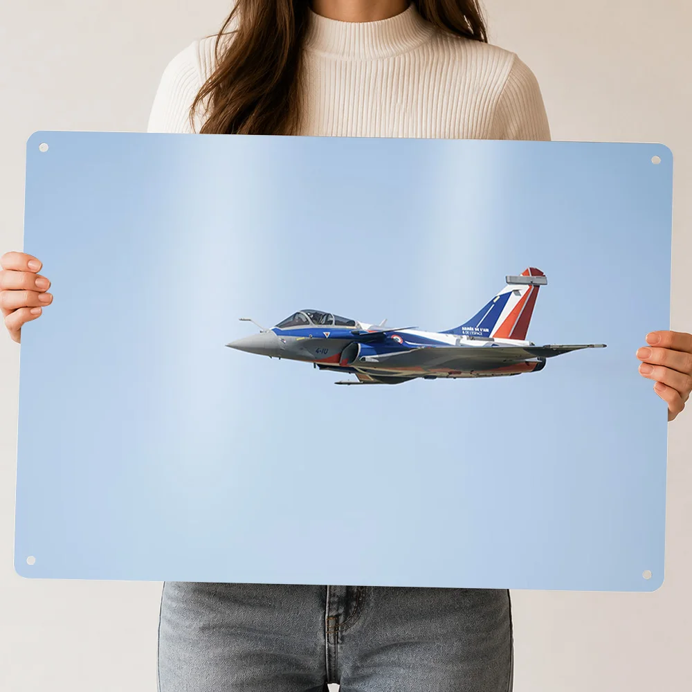 Dassault Rafale in Flight Metal Poster Perfect Gift for Fans Lovers Personalized Wall Art Metal Sign for Luxury Decoration Home