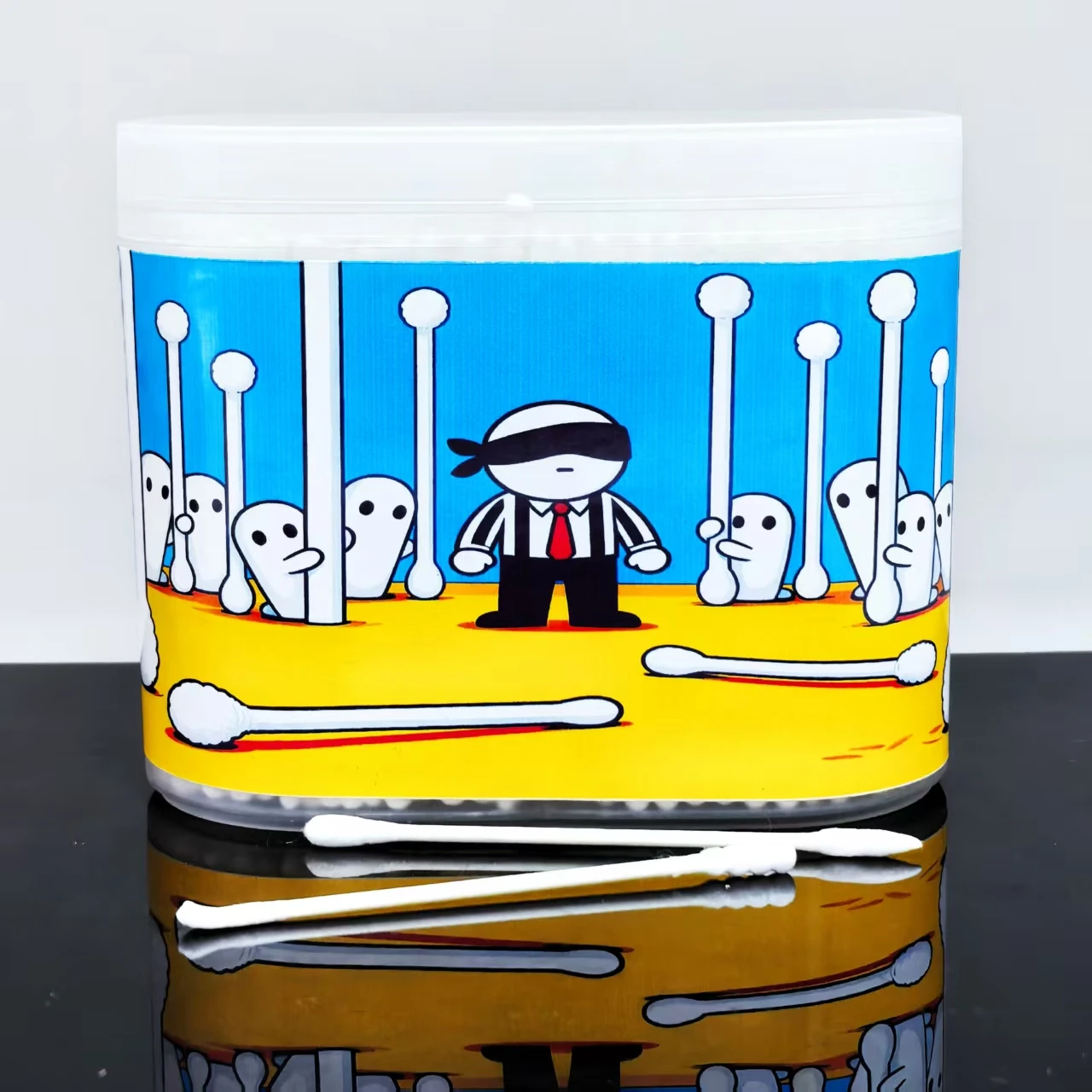 600 Uds. Hisopo de algodón con elemento oculto creativo, hisopo de algodón con diseño de doble cabeza, regalo