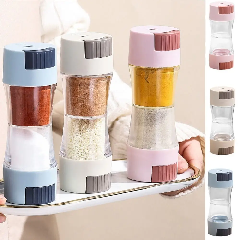 0.5g Quantitative Sprinkle Salt Tool Glass Double-headed Salt Control Bottle Visible Large Capacity Condiment Container Home