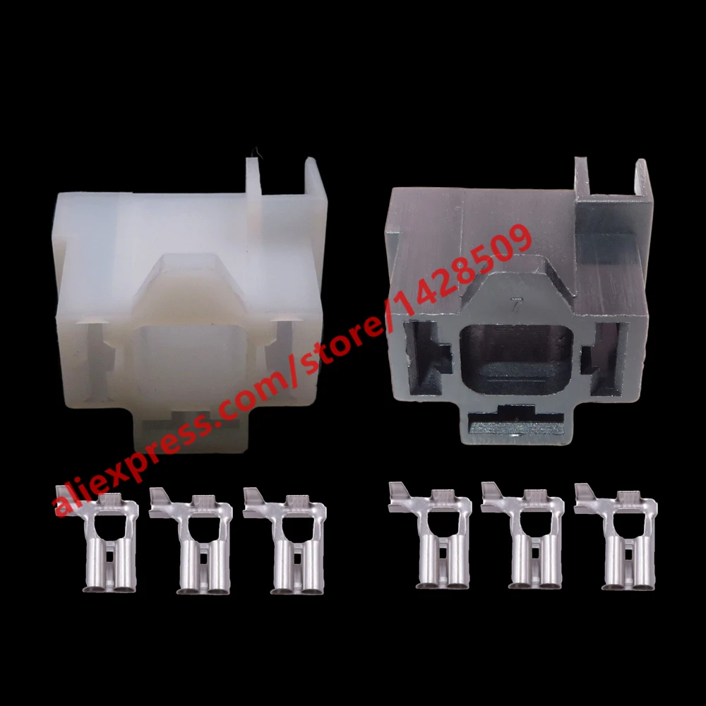 1 Set 3 Pin Car Plastic Housing Unsealed Headlights Cable Connector 1 Series H4 Lamp Holder Plug Auto Parts