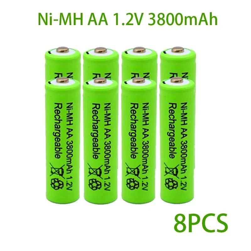 

AA 1.2V 3800mAh battery Ni-MH rechargeable battery for Toy Remote control Rechargeable Batteries AA 1.2V battery+Charger