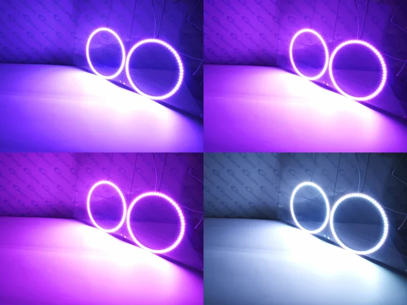 لفولفو S60 II 134 V60 155 157 2014 2015 2016 2017 2018 بلوتوث App متعدد الألوان الترا برايت RGB LED عيون الملاك خواتم هالة #6