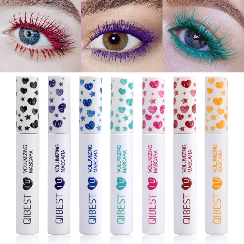 

7 Colors/Set Waterproof Color Mascara Eyeliner Charming Longlasting Colorful Curling Lengthening Extension Eyelashes