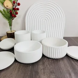 DIY Buatan Tangan Bentuk Gipsum Cangkir Aroma Cetakan Pot Bunga Bentuk Beton untuk Cetakan Toples Lilin Cetakan Silikon Cetakan Kotak Perhiasan Semen Cetakan 12 cetakan toples penjualan terbaik - №