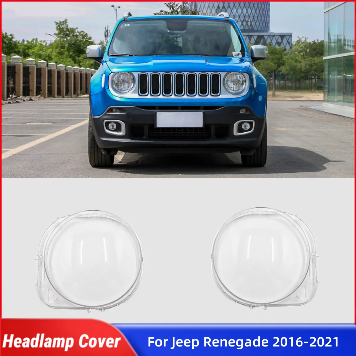 For Jeep Renegade 2016 2017 2018 2019 2020 2021 Automotive Parts and Accessories Lampshades Lamp Shell Headlight Rubber Cover