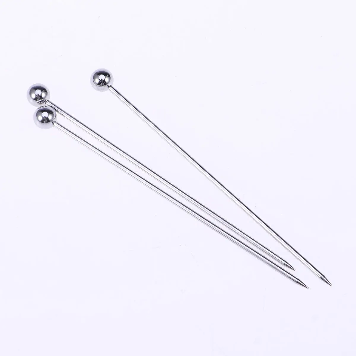 12Pcs Stainless Steel Fruit Sticks Strong Corrosion Resistant Cocktail Picks for Drink Garnish Home Entertainment Use