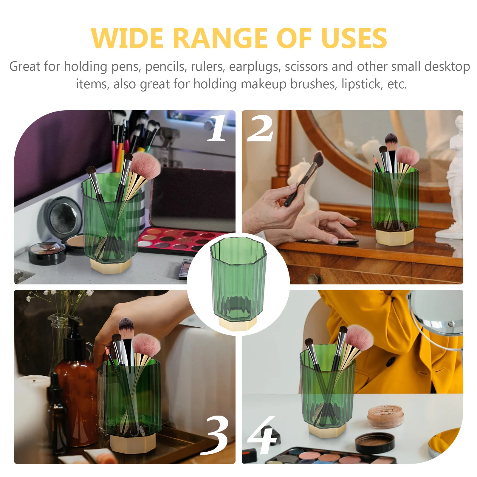 Makeup Brush Storage Container Holder Household Small Stationery Organizer Pencil Decorative Pp Comfortable Texture