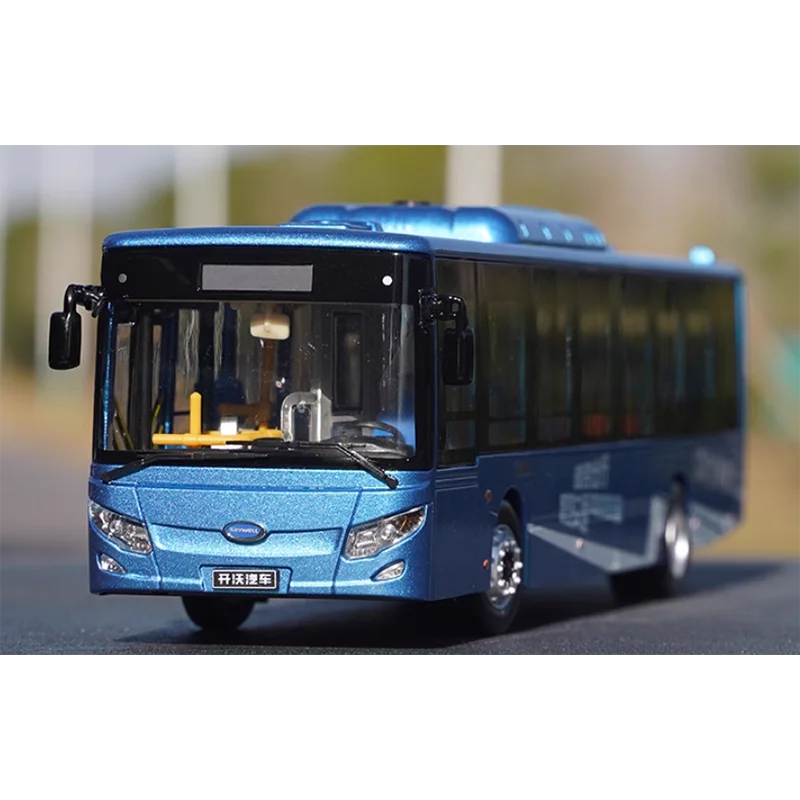 Diecast 1:42 Scale Nanjing Jinlong Kaiwo New Energy Bus Model H12 Pure Electric Bus Alloy Model Vehicle Model Gift Toys Display