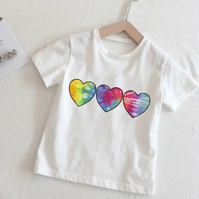 24M 3T 4T 5T 6T 7T 8T  Tie Dye Kits for Kids Fashion Design Girls Tshirt Cute Boys Clothes Crew Neck T Shirt Girl Casual Funny