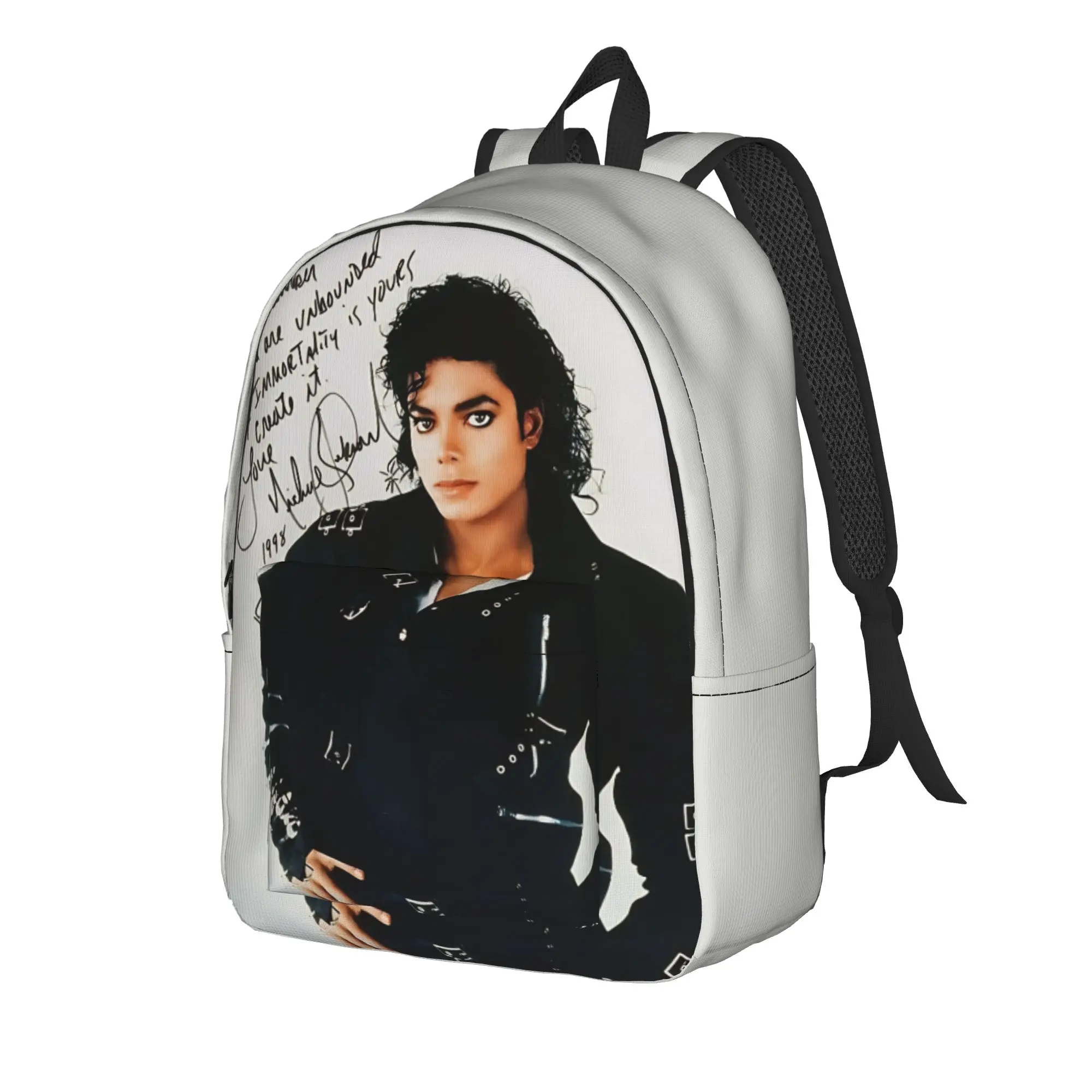 Back to school season vintage pop  Backpack Michael Jacksonn College Student Snack Storage Backpack
