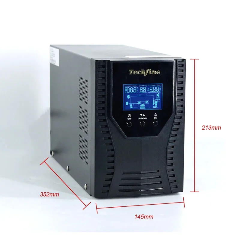 Migliore vendita all'ingrosso della fabbrica 1KVA 2KVA 800W 1600W Linea di alimentazione di backup UPS sinusoidale puro interattivo