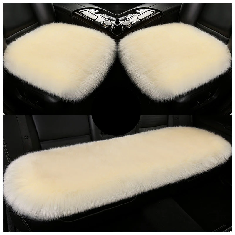 Thickened Car Seat Cushion Warm Winter Soft Plush Vehicle Seat Covers Universal Non-slip Washable Chair Protector Pad for Auto