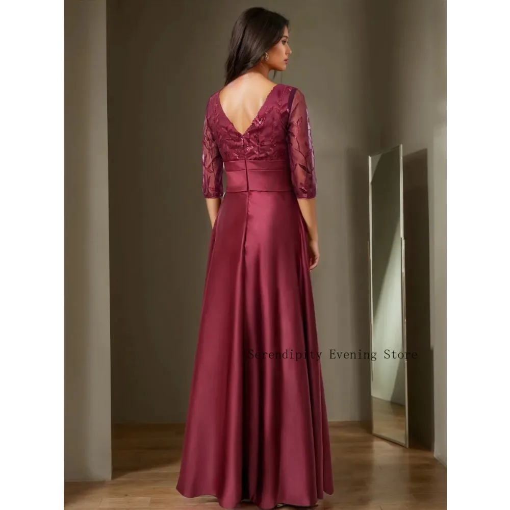 

Индивидуальные вечерние платья для матери невесты с бисерным кружевом 2026 года, черные, А-силуэт, роскошные, для свадеб и торжественных мероприятий