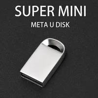 JASATER Super Mini Metal USB Flash Drive 128GB Silver Pen Drive with Free Key Ring 64GB Funny Creative Gift Memory Stick 32GB