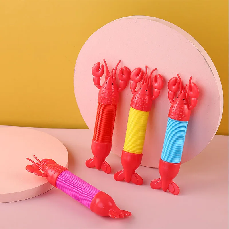 Animal Cute Anti-Stress Ball Decompression Telescopic Variety Lobster Toys Abraact Soft Sticky Squishi Stress Relief Toys J106