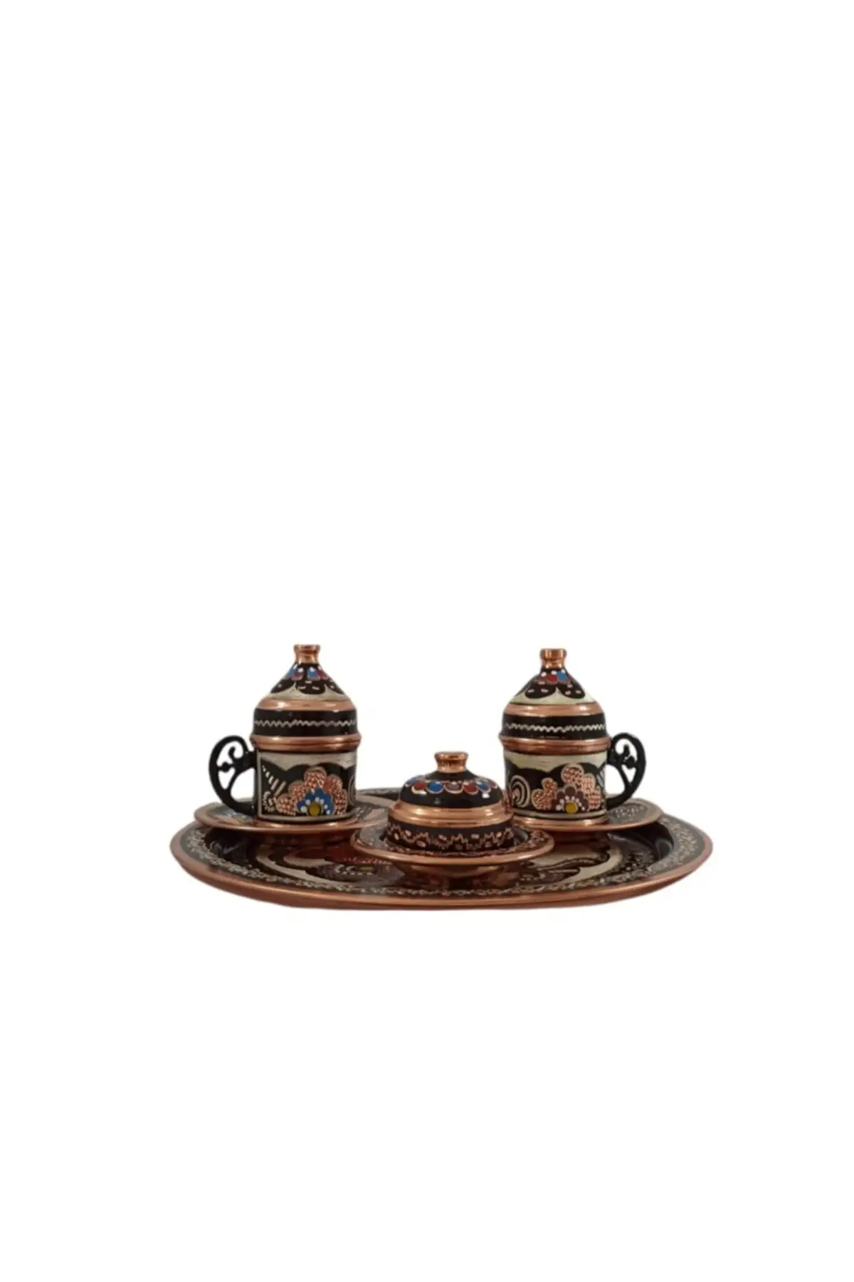 

DOLBOVI coffee set with 2-piece, round tray handmade espresso cup with round tray