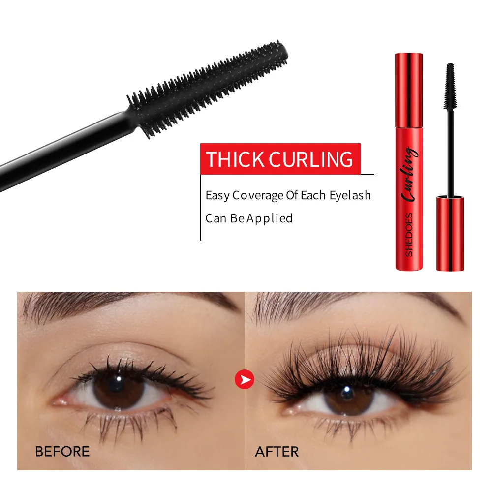 2 szt. - Tusz do rzęs 5D o długotrwałym działaniu, wodoodporny i łatwy do usuwania, trójwymiarowy tusz podkręcający i pogrubiający rzęsy z cienkim pędzelkiem