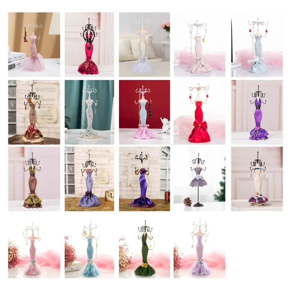 Organizer Rack Halskette Mannequin Display Stand Ring Prinzessin Abendkleid Schmuck Display Rack Blume Elegant