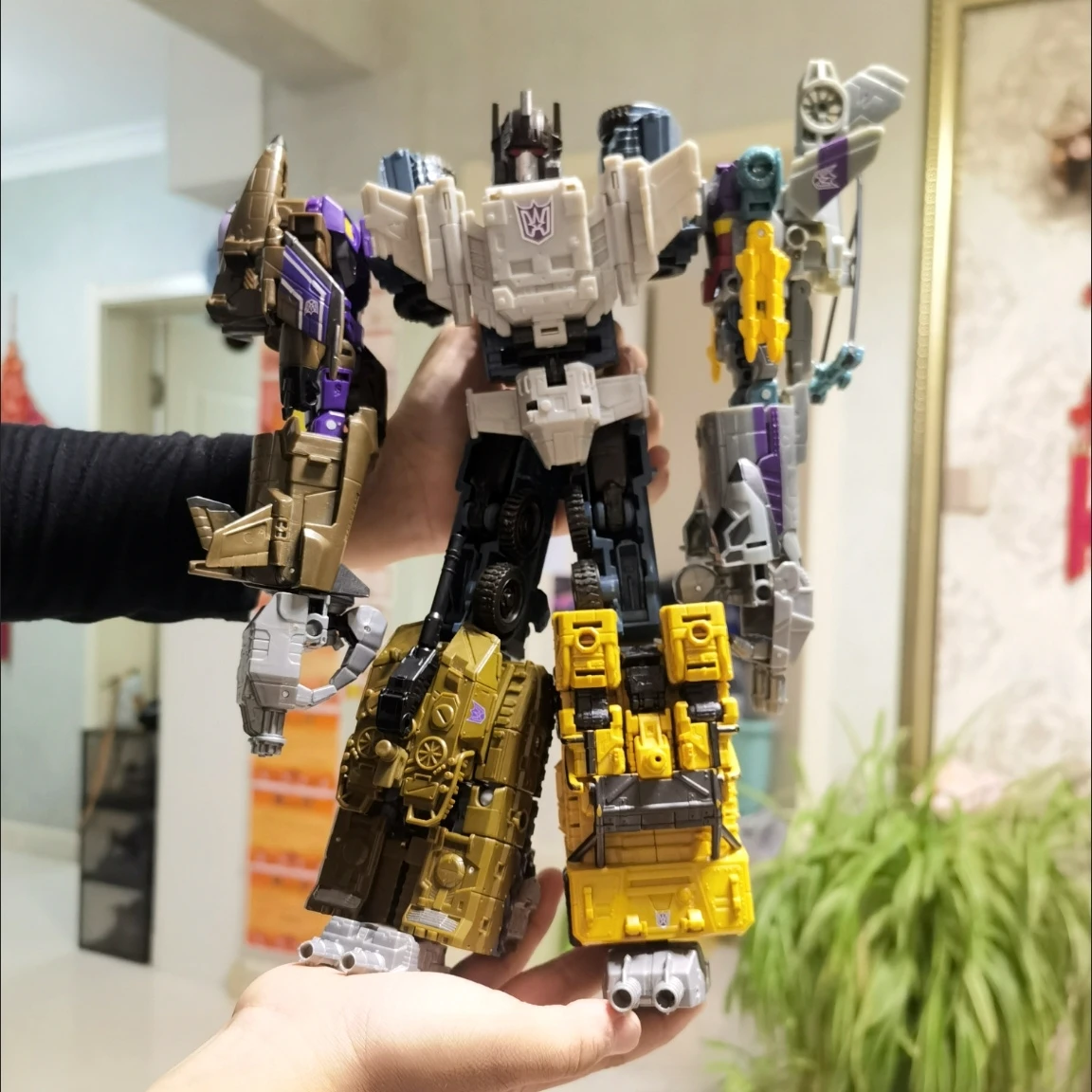 HZX Defensor H901 ألعاب التحول روبوت 5IN1 الموحد Superion Bruticus Devastator تشوه عمل الشكل
