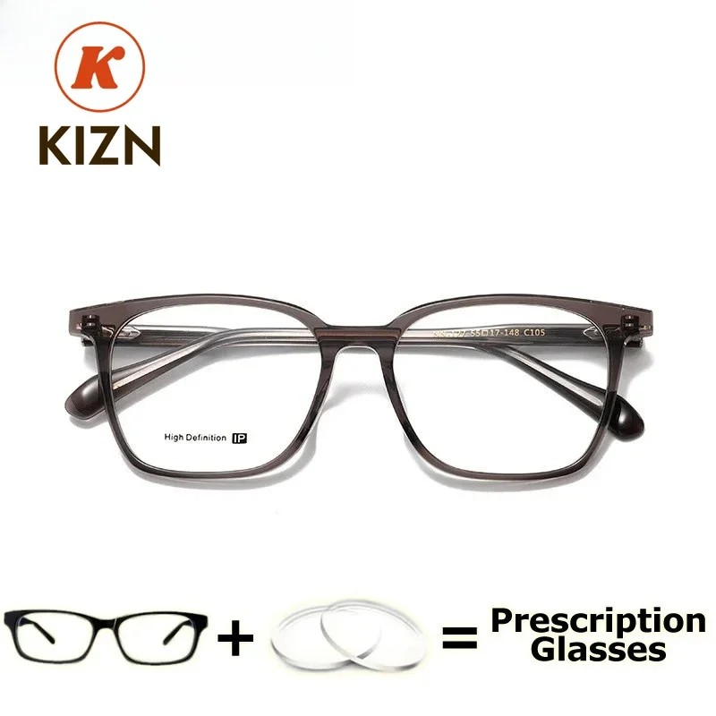 

KIZN Men Optical Eyewear Multifocal Prescription Wide Progressive Lens Transition Reading Glasses Anti Blue Light Myopia Glasses