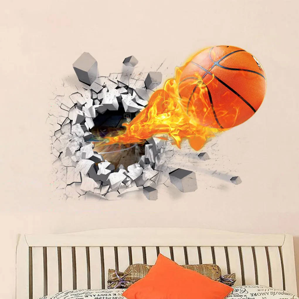 Creative Wall Sticker Decoration For Boys Bedroom Realistic 3D Visual Effect Wall Stickers