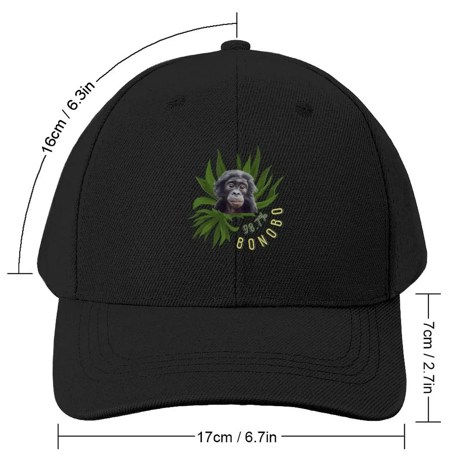 Bonobo 98.7% with leaves around Baseball Cap Dropshipping New In The Hat For Women 2024 Men's